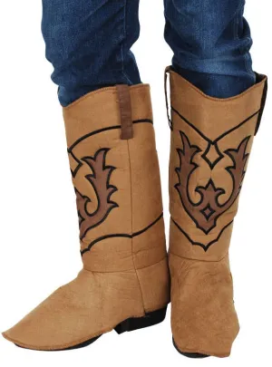 Wild West Brown Cowboy Boot Covers