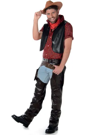 Wild West Cowboy Mens Fancy Dress Costume