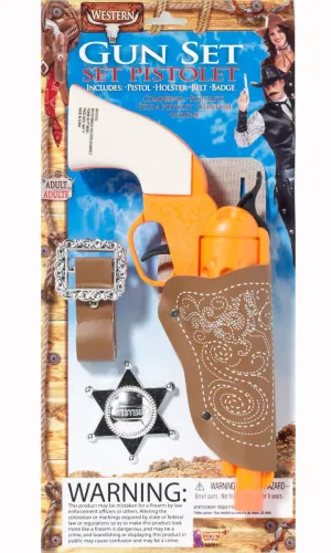 Wild West Gun Holster and Badge Accessory Set