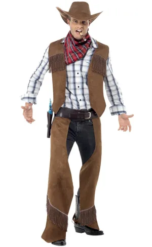Wild West Outlaw Cowboy Mens Fancy Dress Costume