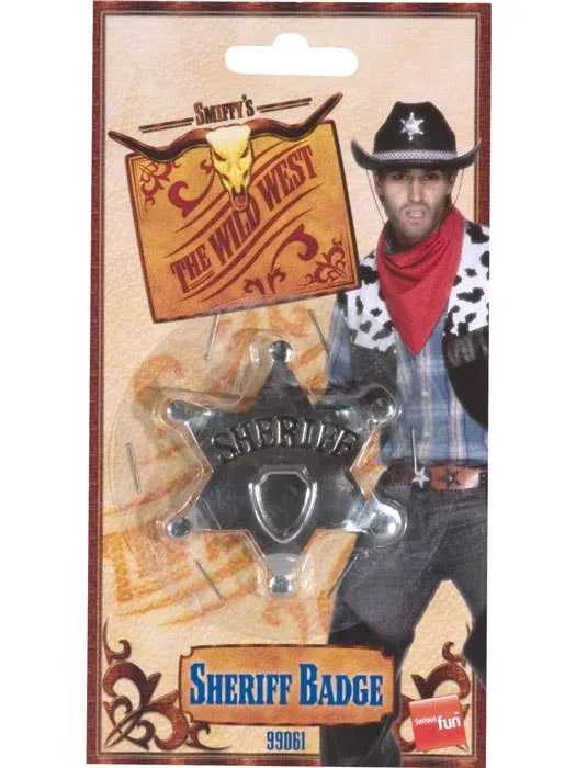 Wild West Sheriff Cowboy Star Badge