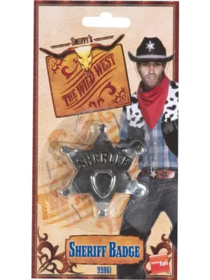 Wild West Sheriff Cowboy Star Badge