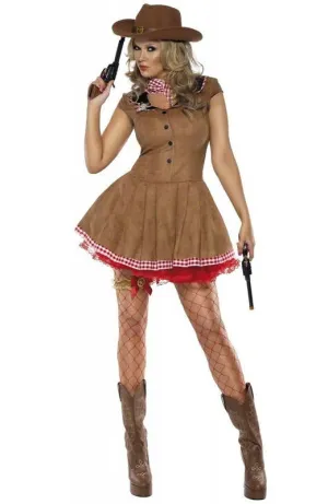 Wild West Womens Brown Sheriff Costume
