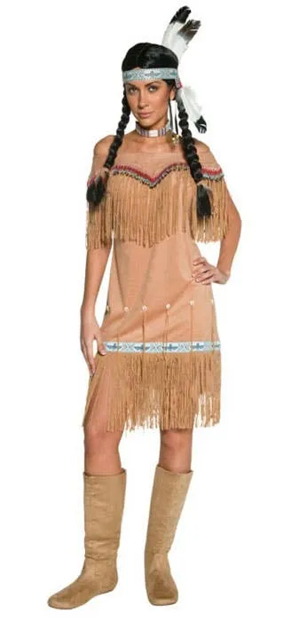 Wild West Womens Deluxe Native American Lady Costume