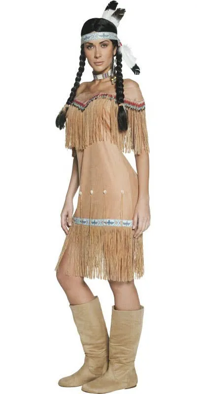 Wild West Womens Deluxe Native American Lady Costume