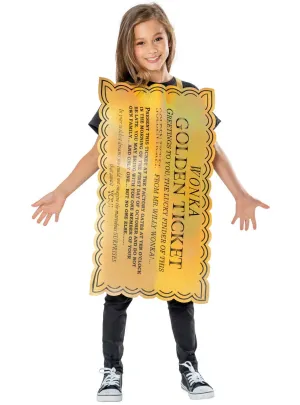 Willy Wonka Golden Ticket Kids Book Week Costume