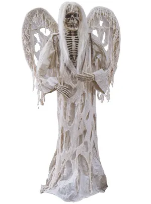 Winged White Skeleton 182cm Standing Halloween Decoration