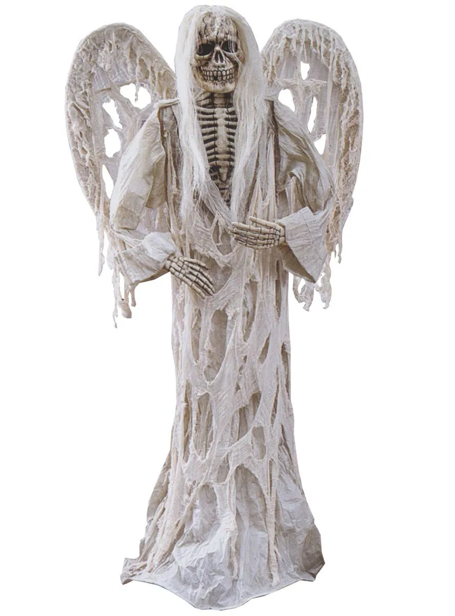 Winged White Skeleton 182cm Standing Halloween Decoration