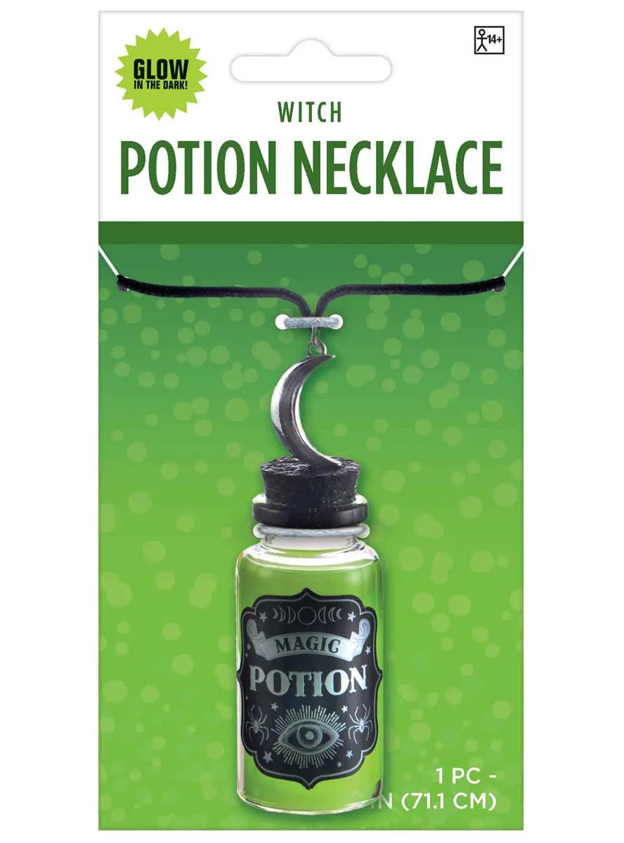 Witch Green Magic Potion Halloween Necklace