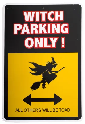 Witch Parking Hanging Halloween Sign Decoration