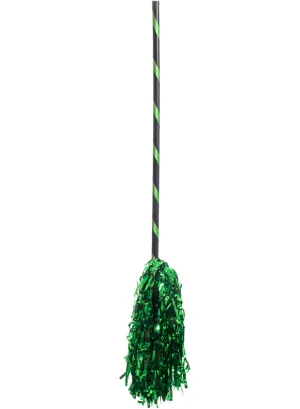 Witches Green and Black Broomstick Kids Halloween Accessory