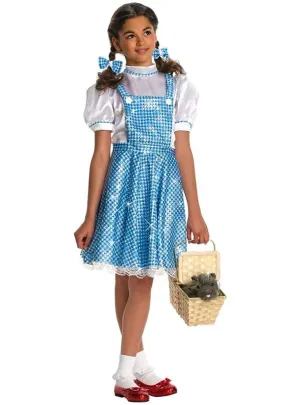Wizard Of Oz Dorothy Girls Sequinned Book Week Costume