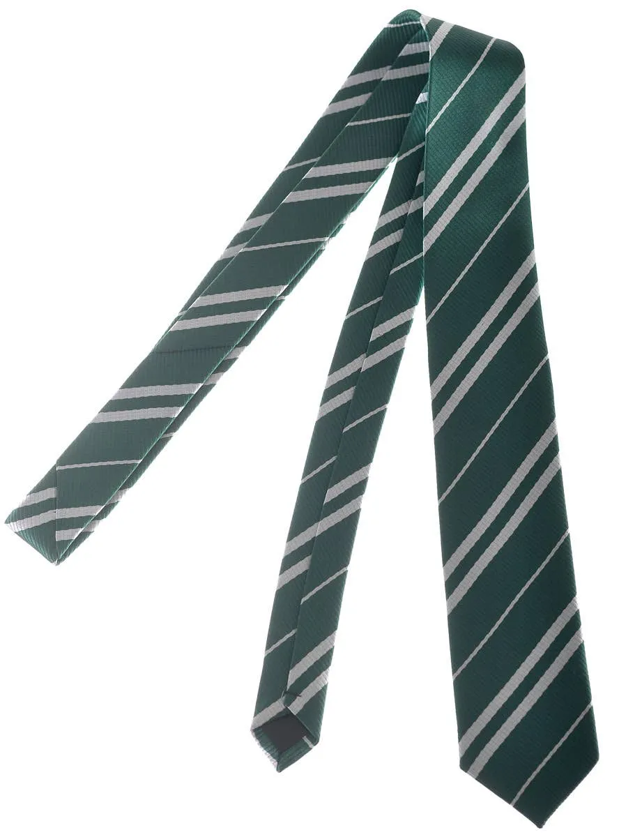 Wizard School Green and Silver Costume Tie