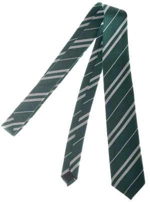 Wizard School Green and Silver Costume Tie