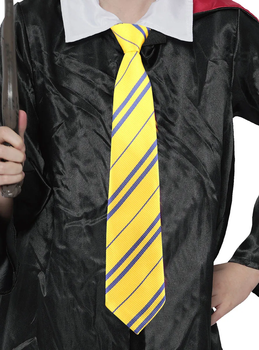 Wizard School Yellow And Black Striped Costume Tie