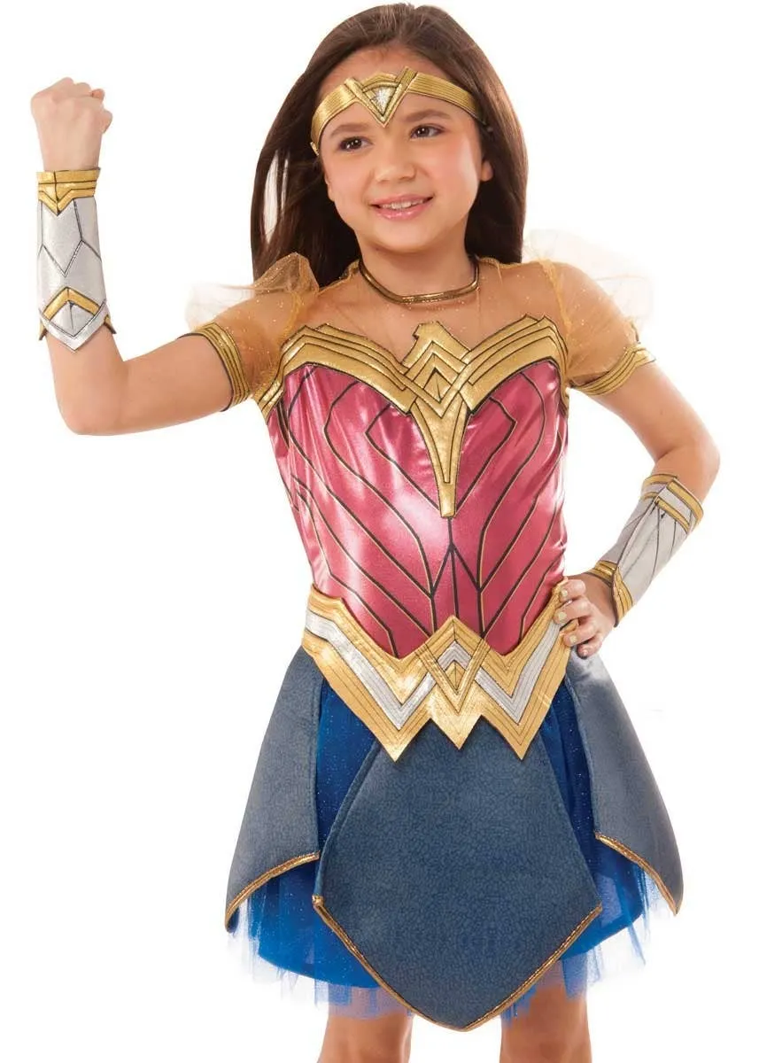 Wonder Woman Deluxe Girls Fancy Dress Costume