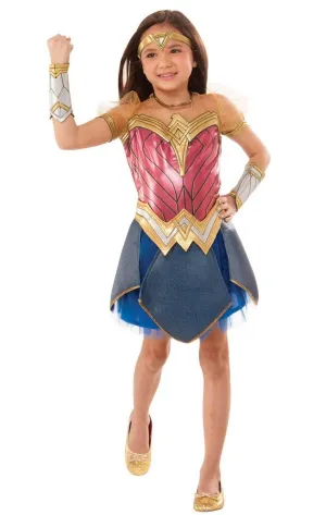 Wonder Woman Deluxe Girls Fancy Dress Costume