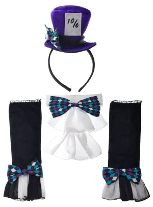 Wonderland Mad Hatter 3 Piece Costume Accessory Set