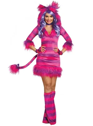 Wonderland Womens Velvet Cheshire Cat Costume