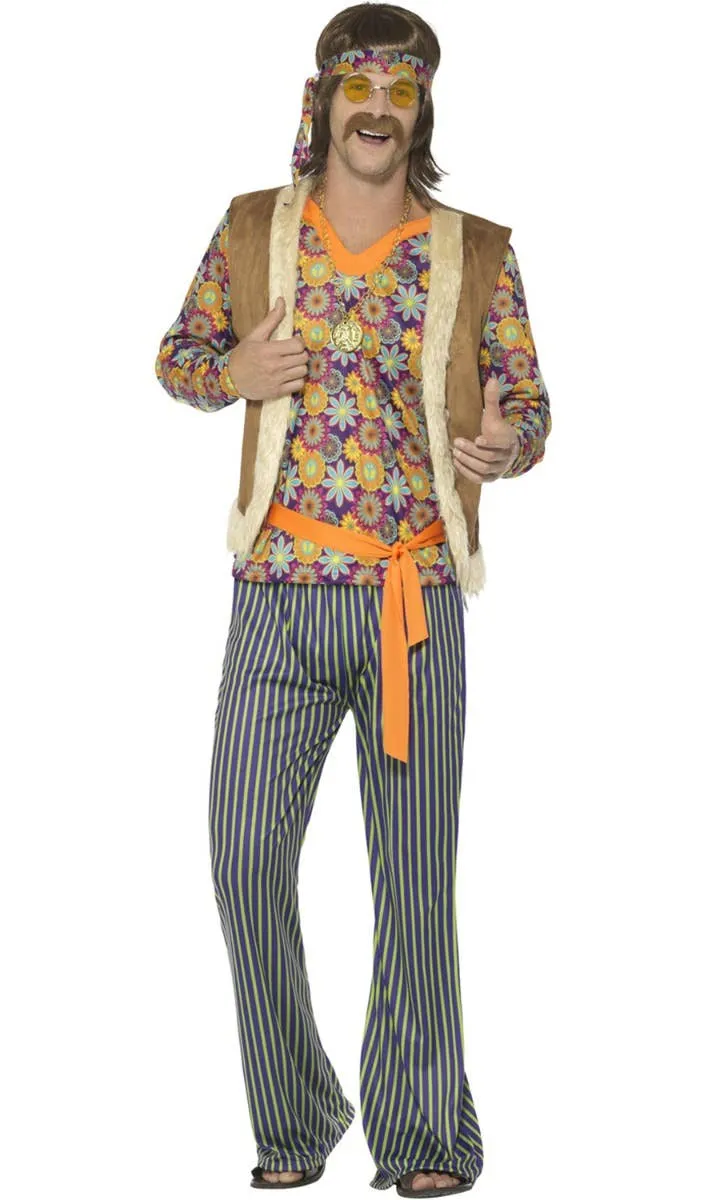 Woodstock Hippie Singer Mens 60s Costume