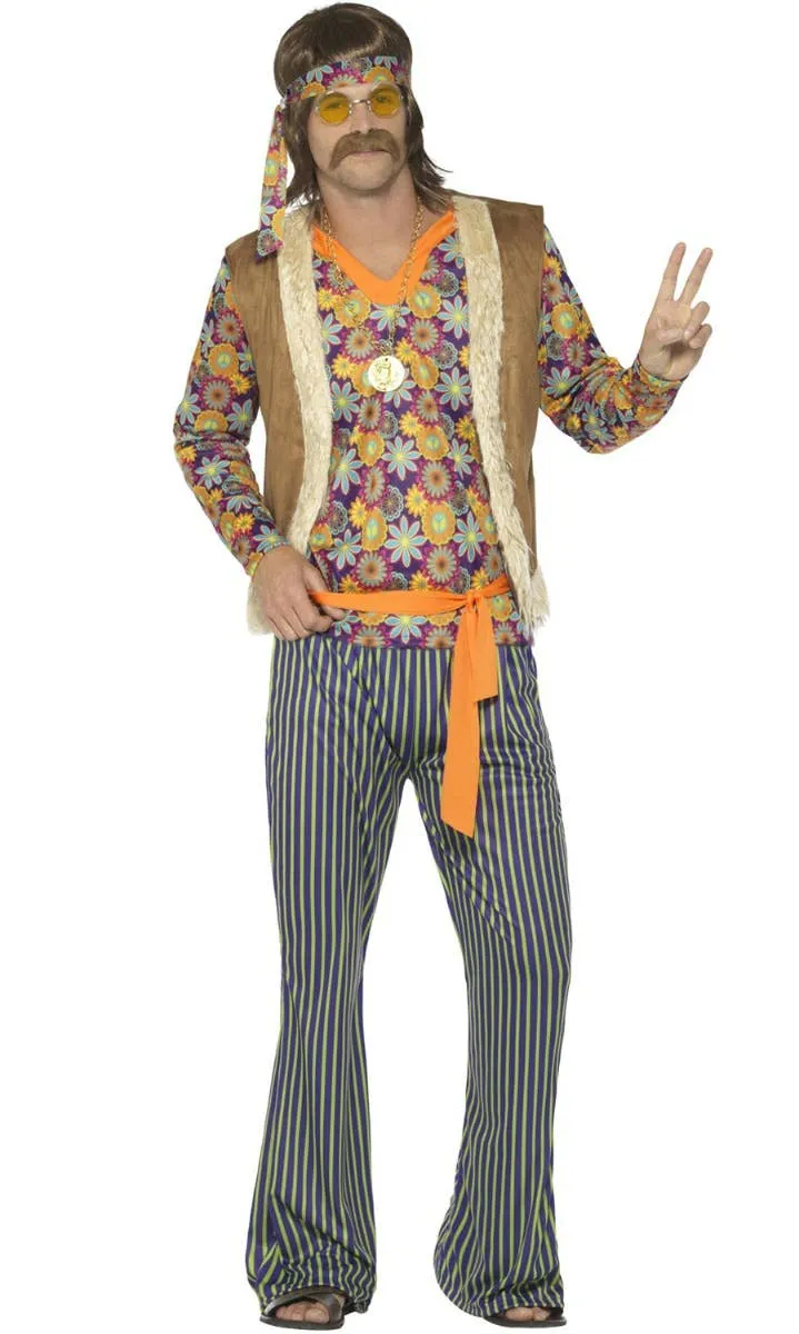 Woodstock Hippie Singer Mens 60s Costume