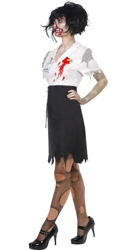 Worked To Death Womens Halloween Zombie Costume