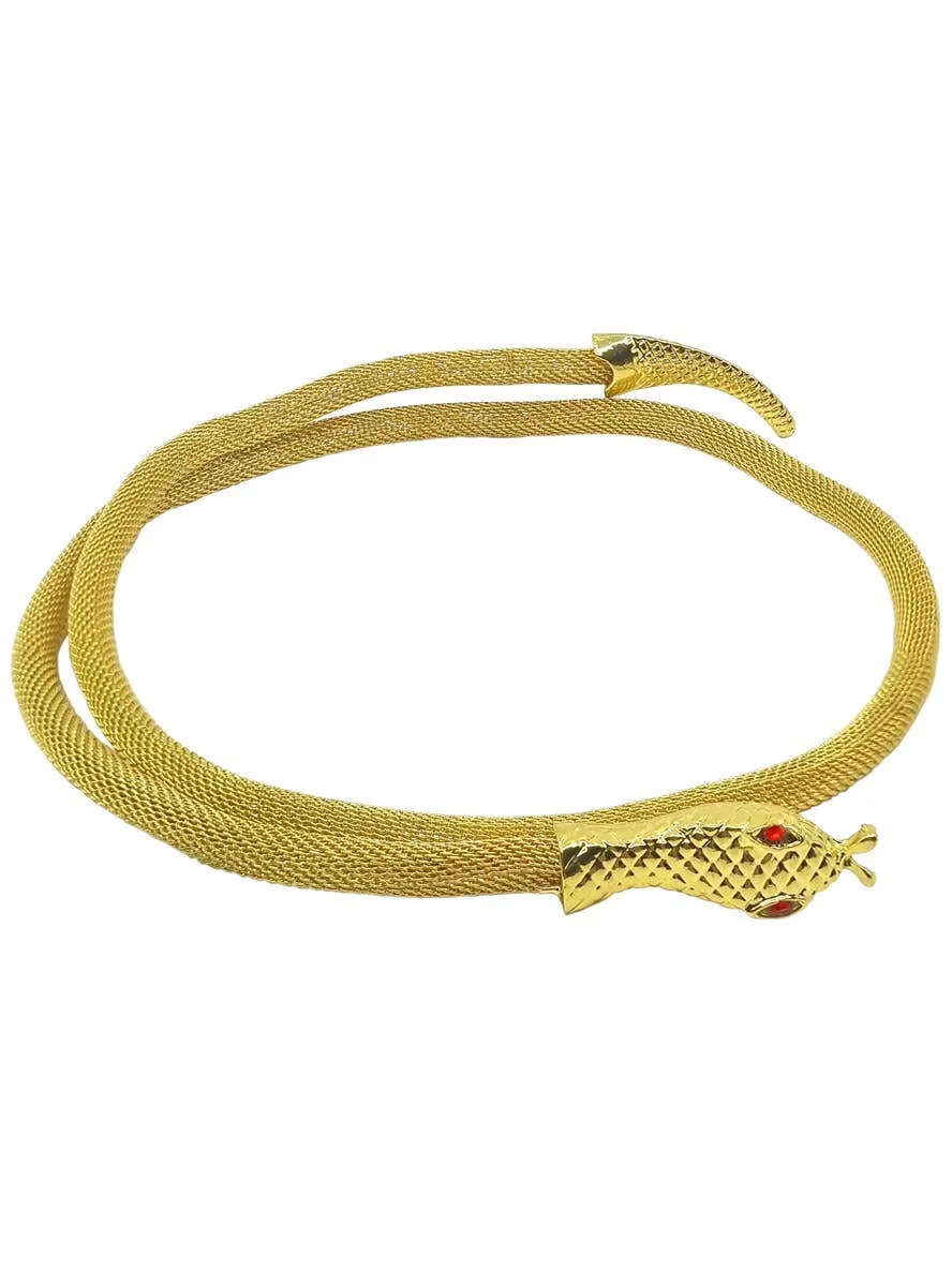 Wrap Around Gold Snake Egyptian Queen Costume Necklace