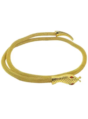 Wrap Around Gold Snake Egyptian Queen Costume Necklace