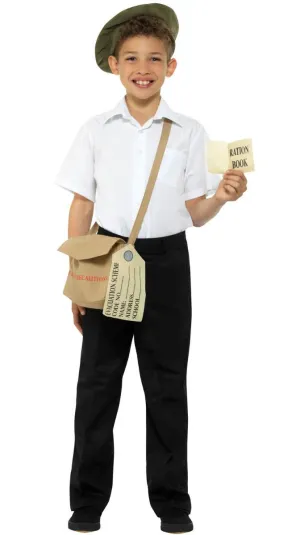 WW2 Evacuee Boys Costume Accessory Kit