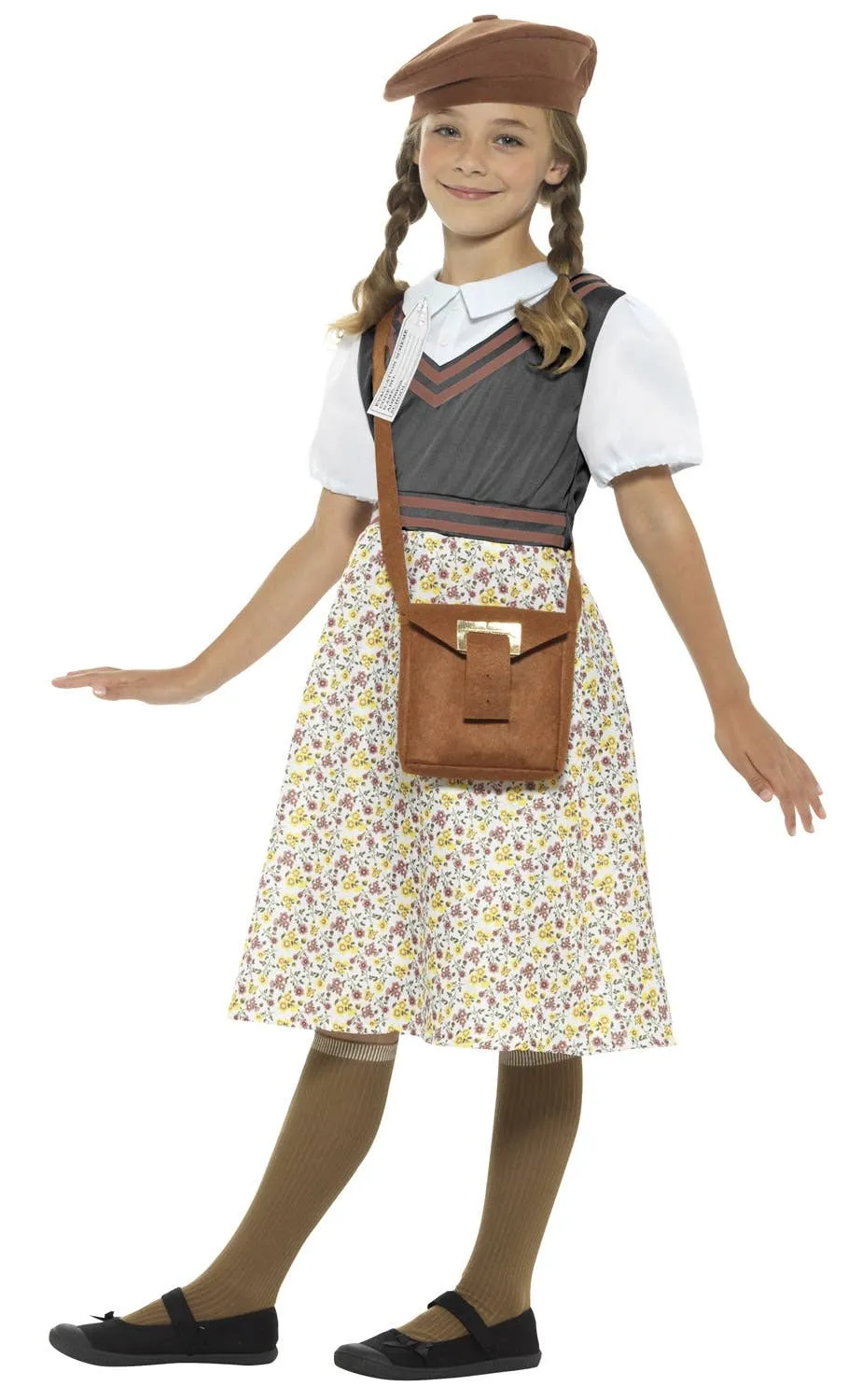 WW2 Evacuee School Girl 1940s Kids Costume