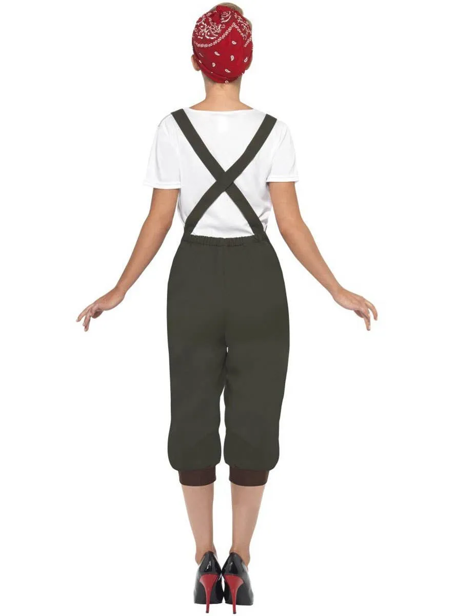 WW2 Khaki Land Girl 1940s Costume