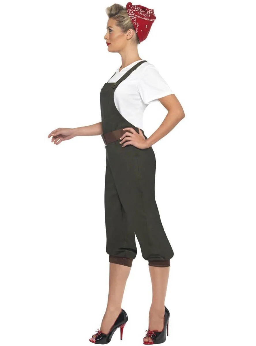 WW2 Khaki Land Girl 1940s Costume