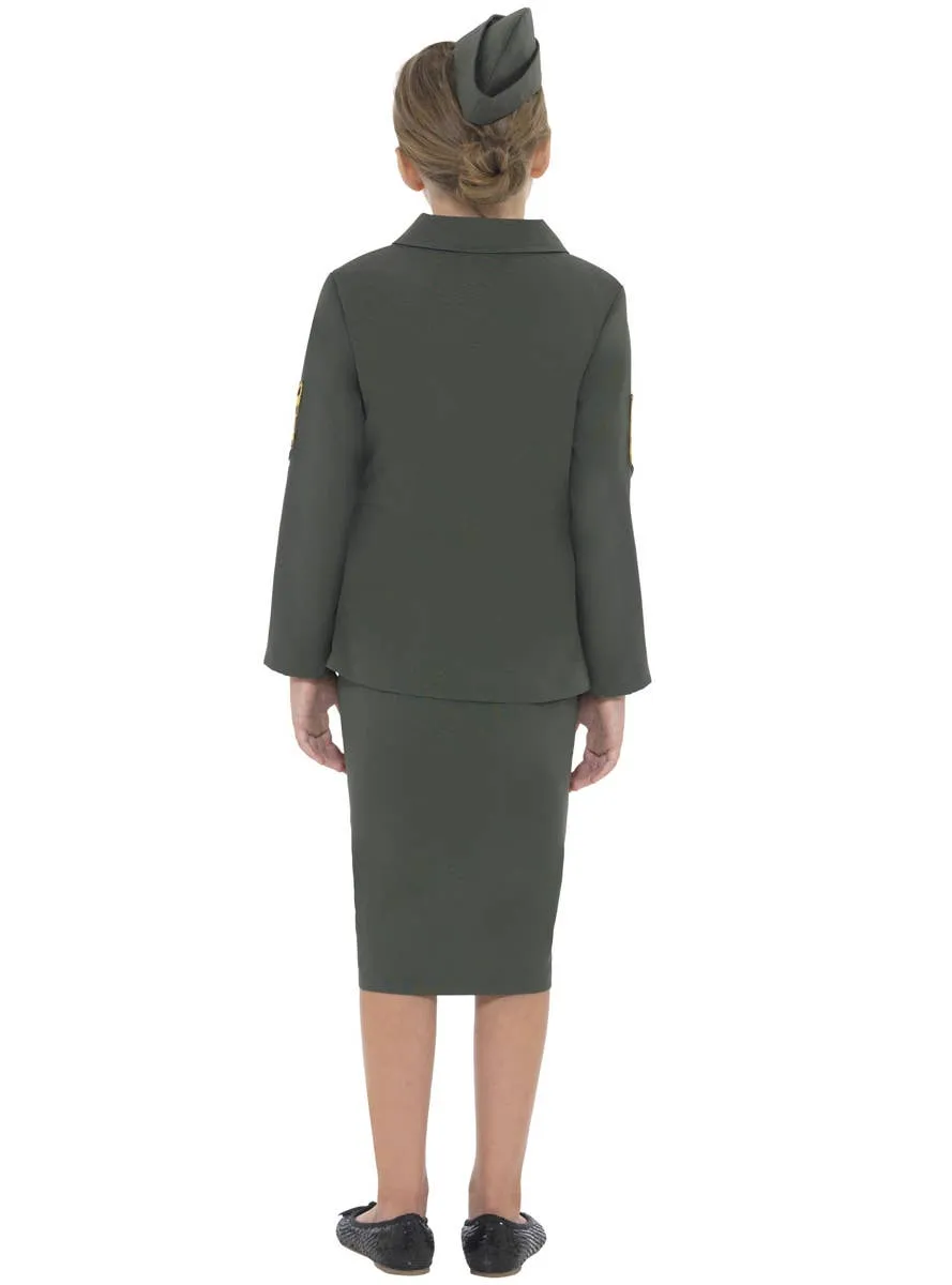 WWII Army Girls Fancy Dress Costume