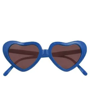 XLarge Blue Heart Shaped Sunglasses