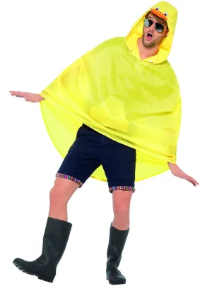 Yellow Duck Mens Party Poncho Costume