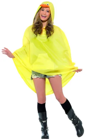 Yellow Duck Womens Party Poncho Costume