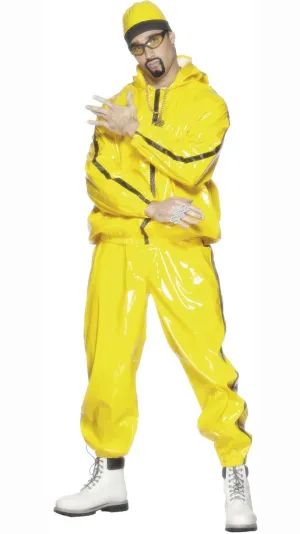 Yellow Rapper Mens Fancy Dress Costume