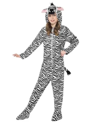 Zebra Onesie Kids Comfy Animal Costume