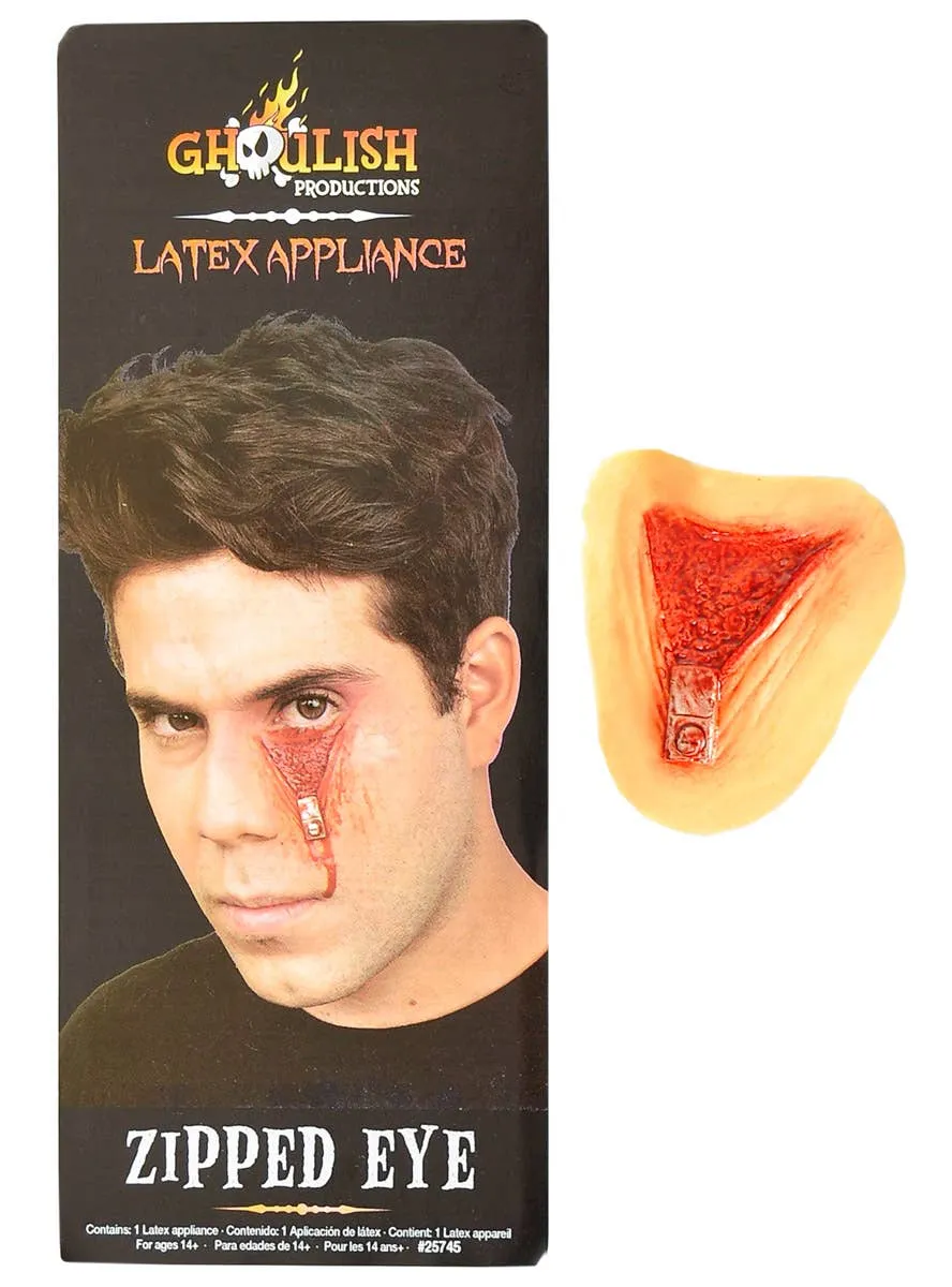 Zipped Eye Special FX Latex Prosthetic
