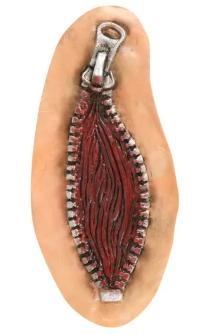 Zipper Wound Halloween Latex Prosthetic