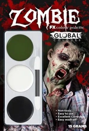 Zombie 3 Colour Halloween Special Effects Makeup Kit