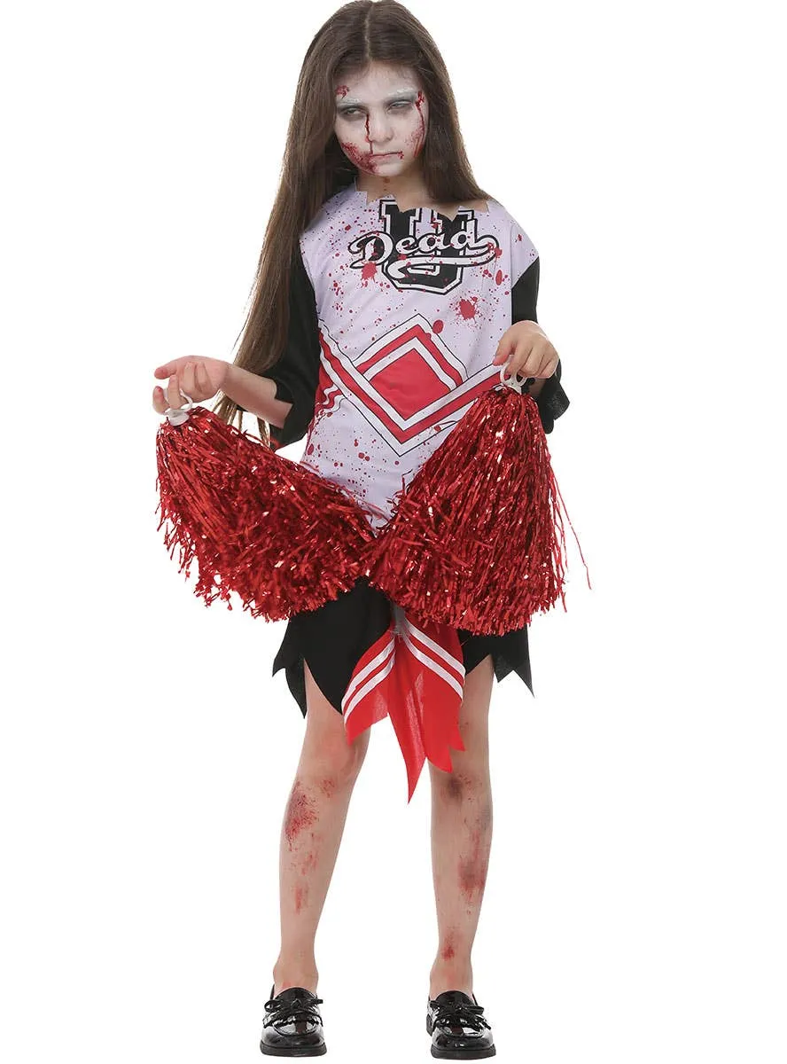 Zombie Cheerleader Girls Halloween Costume