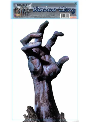 Zombie Hand Window Cling Halloween Decoration