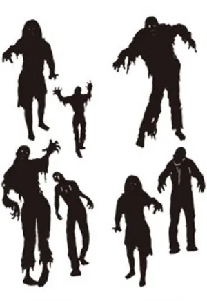 Zombie Horde Wall Decals Halloween Decoration