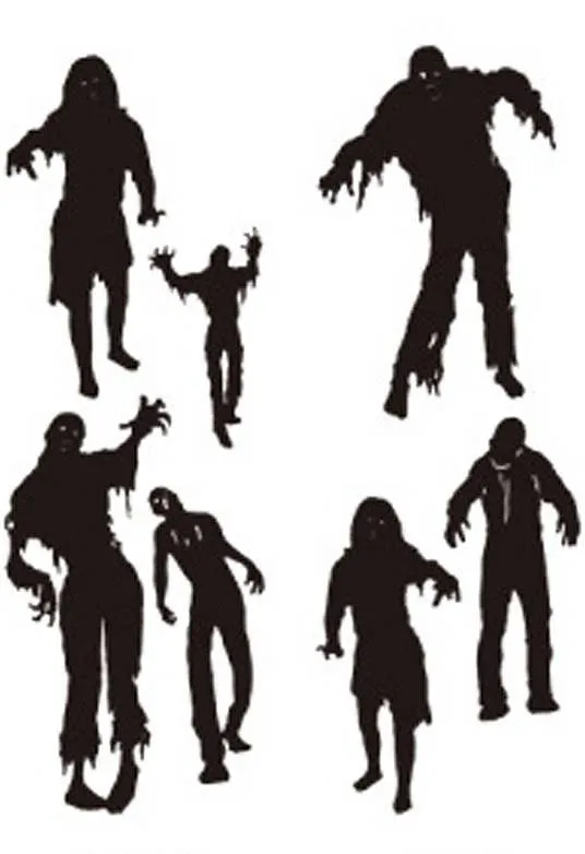 Zombie Horde Wall Decals Halloween Decoration