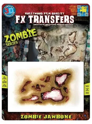 Zombie Jawbone 3D Latex Free Realistic Halloween Wound