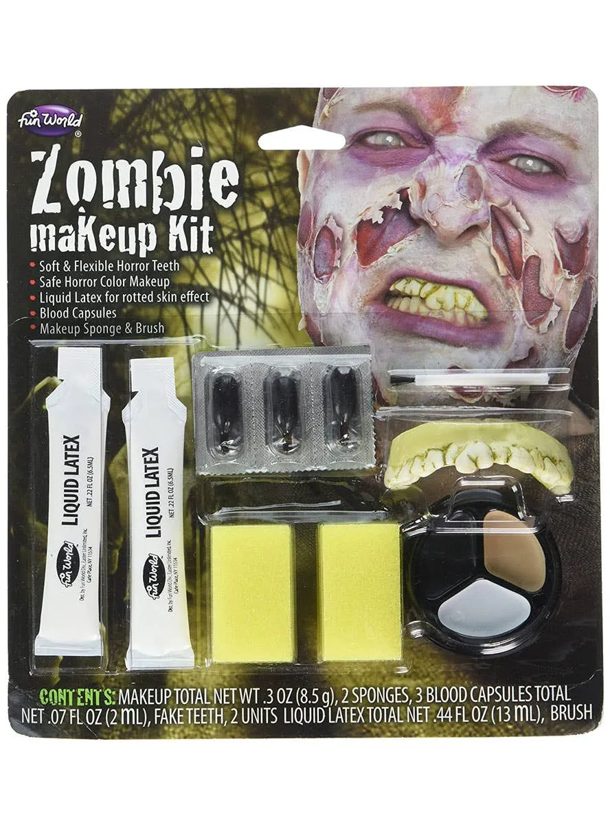 Zombie Makeup and Teeth Halloween FX Set