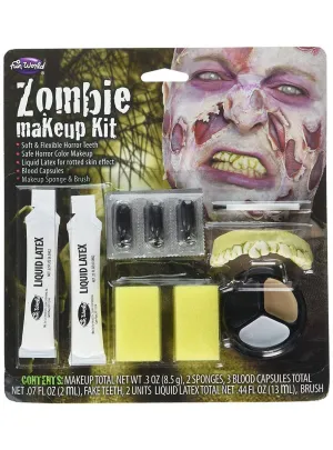 Zombie Makeup and Teeth Halloween FX Set