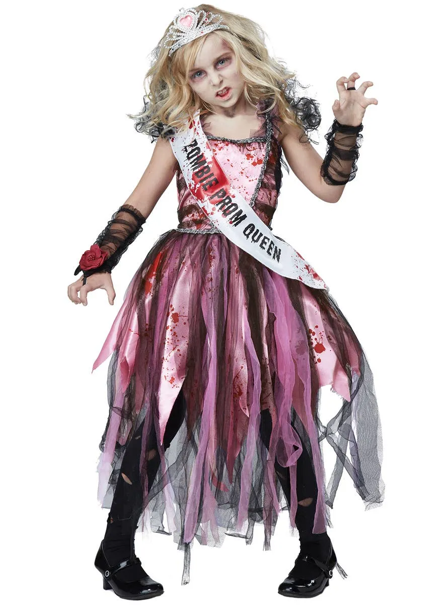 Zombie Prom Queen Girls Halloween Costume