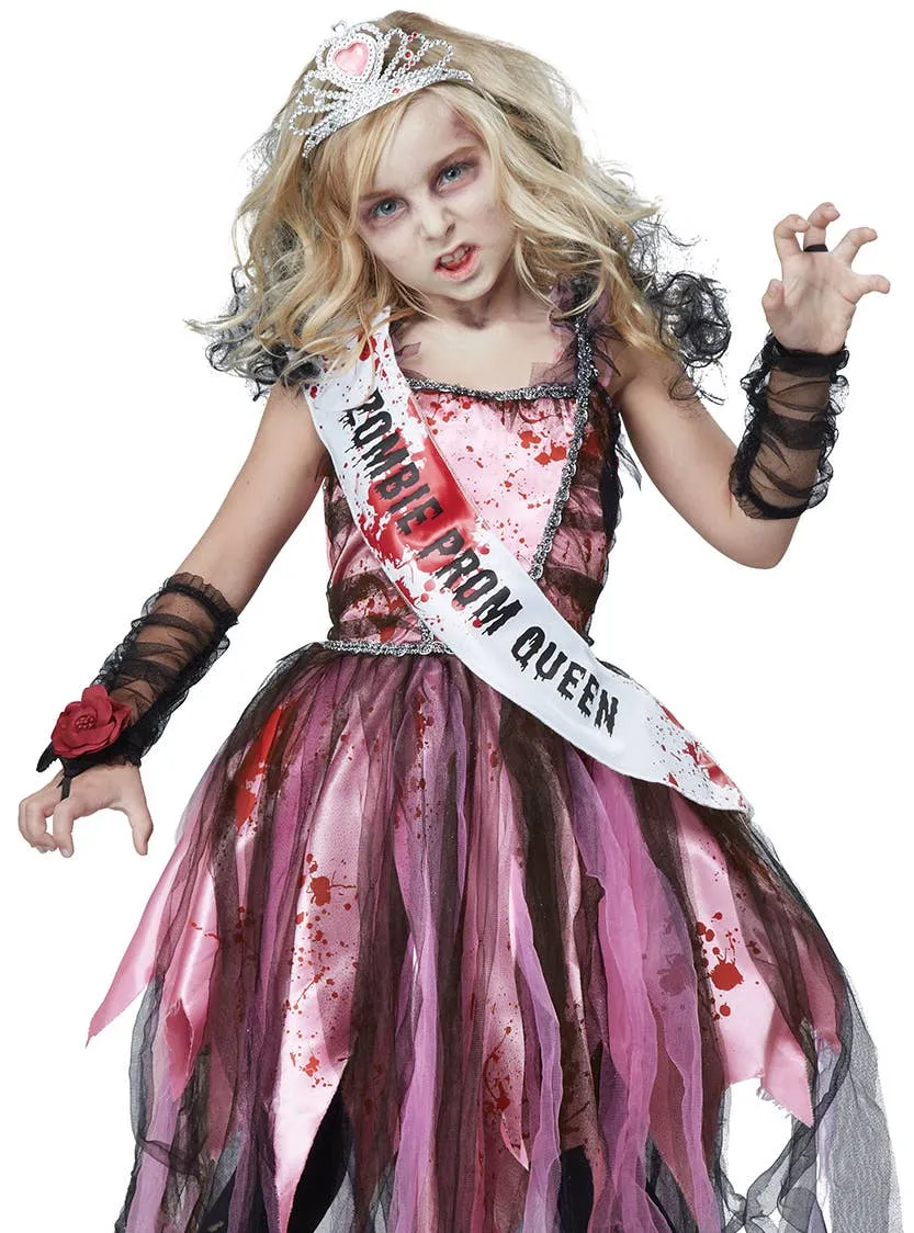Zombie Prom Queen Girls Halloween Costume